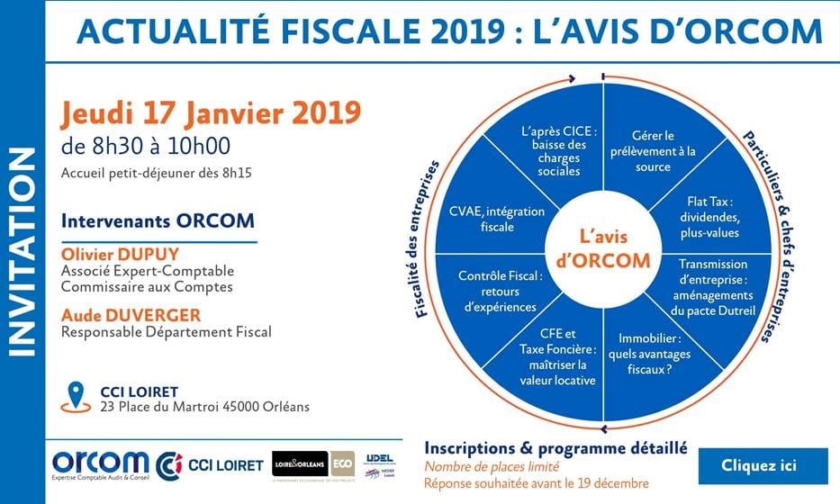 Actualit Fiscale L Avis D Orcom Orl Ans Orcom